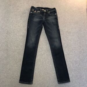 True Religion Julie Pearl Girls Jeans 14 Pearl Buttons Flap Pockets